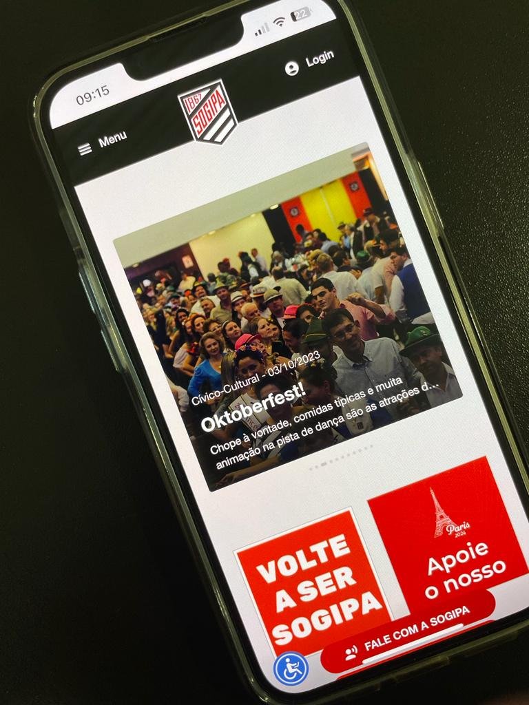 Novo aplicativo da Sogipa para Iphones já está à disposição dos associados.  Com isso, clube conclui projeto de modernização de suas ferramentas  digitais, Notícias